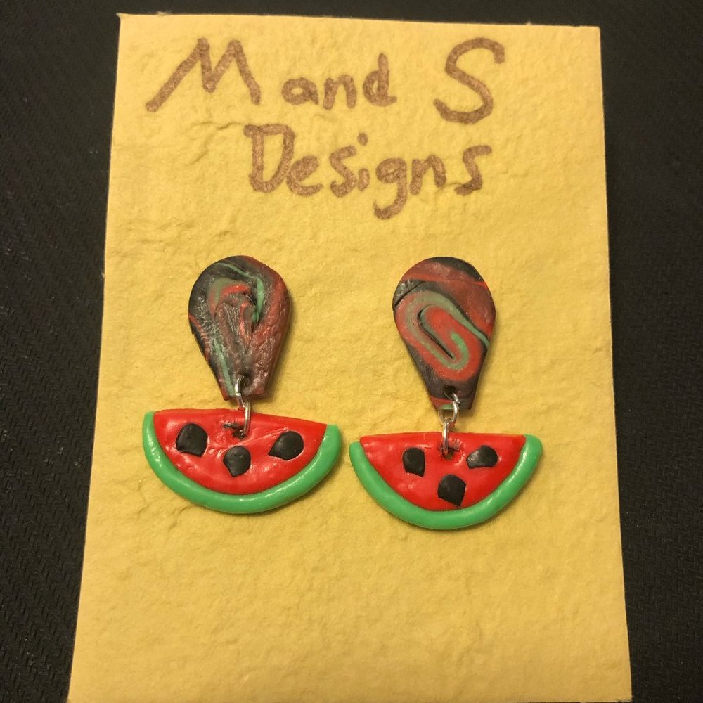 Polymer clay earrings